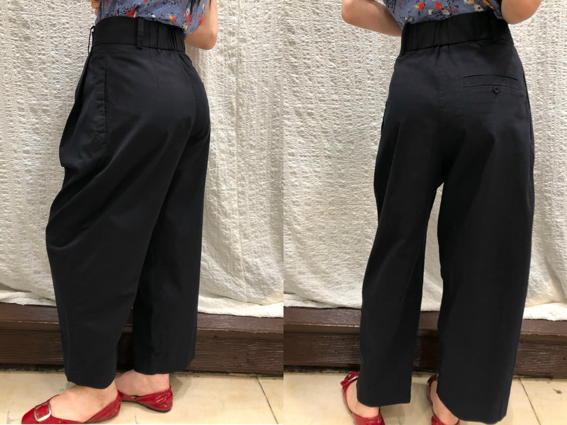 Minimal Navy Tapered Cotton Trousers 상품이미지6