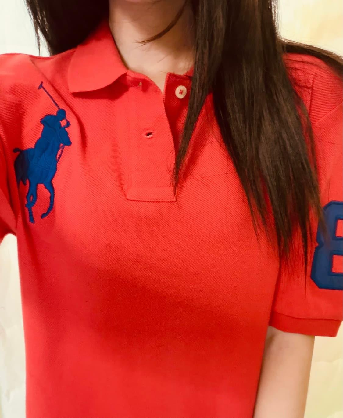 폴로 빅포니 레드 카라 반팔티 상품이미지1