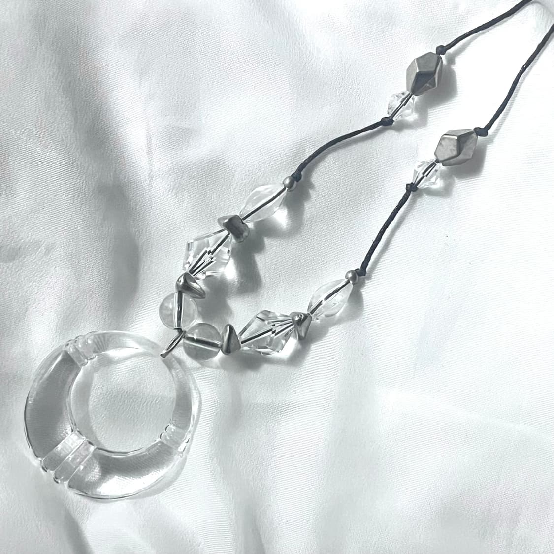 투명 오리엔탈 동양풍 고딕 목걸이 끈 조절 앤틱 엔틱 상품이미지2