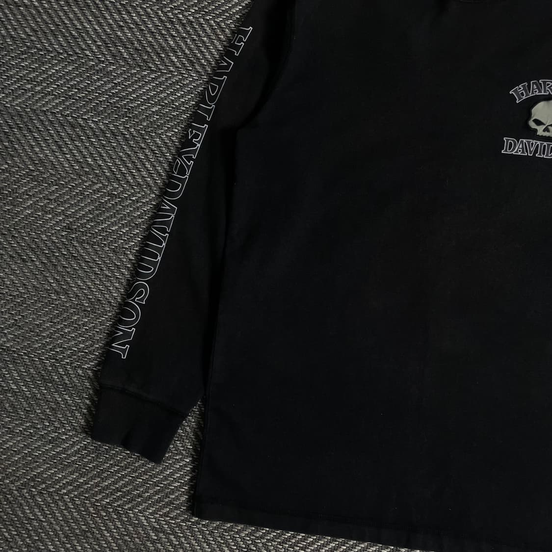 할리데이비슨 USA 빅로고 스컬 롱슬리브y 3230 상품이미지5