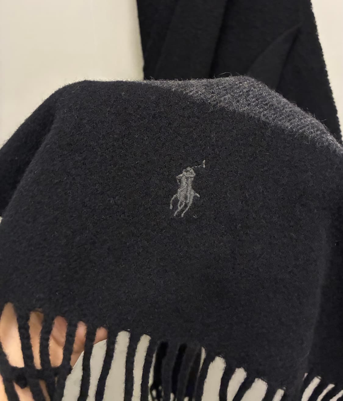 POLO 폴로랄프로렌 이태리 차콜 블랙 램스울 머플러 폴로목도리 상품이미지6