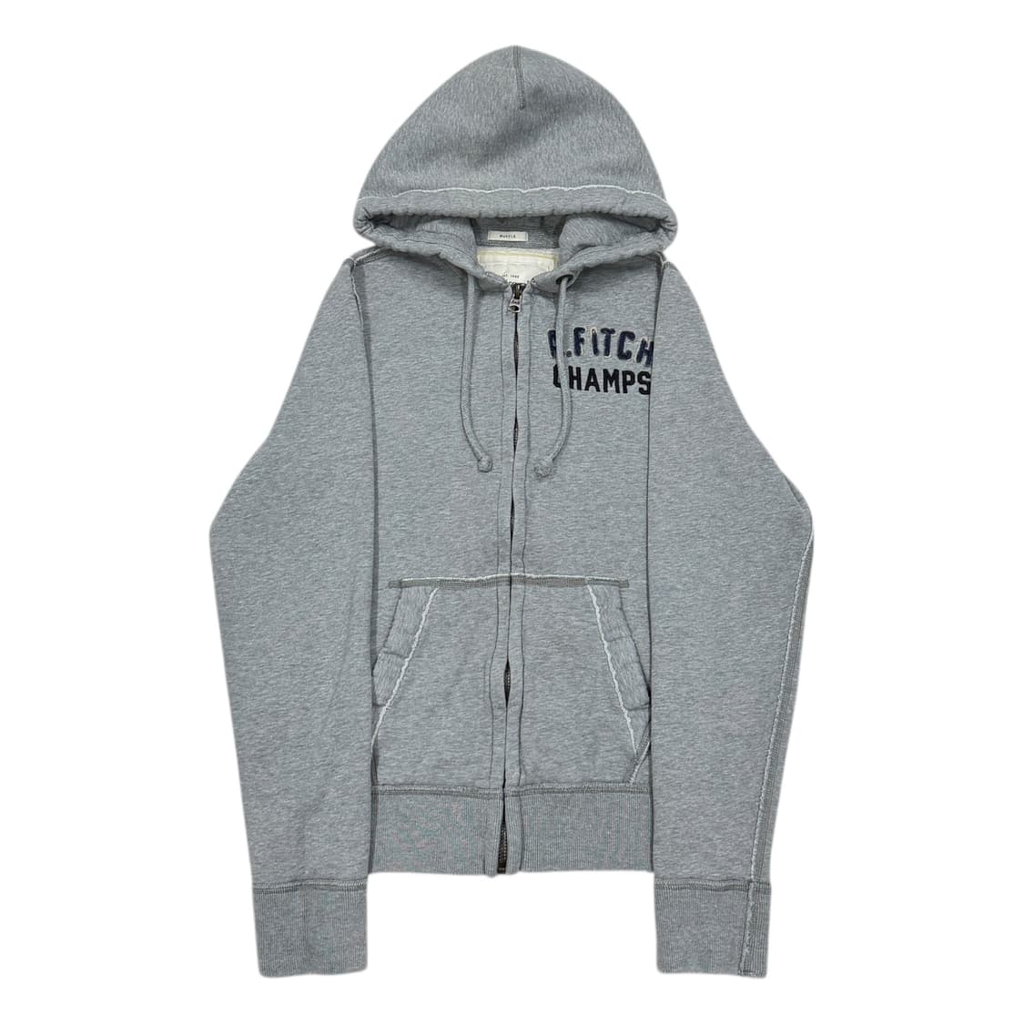 아베크롬비 빈티지 Y2K 스펠로고 데미지 디테일 기모 후드집업 자켓 M 상품이미지1