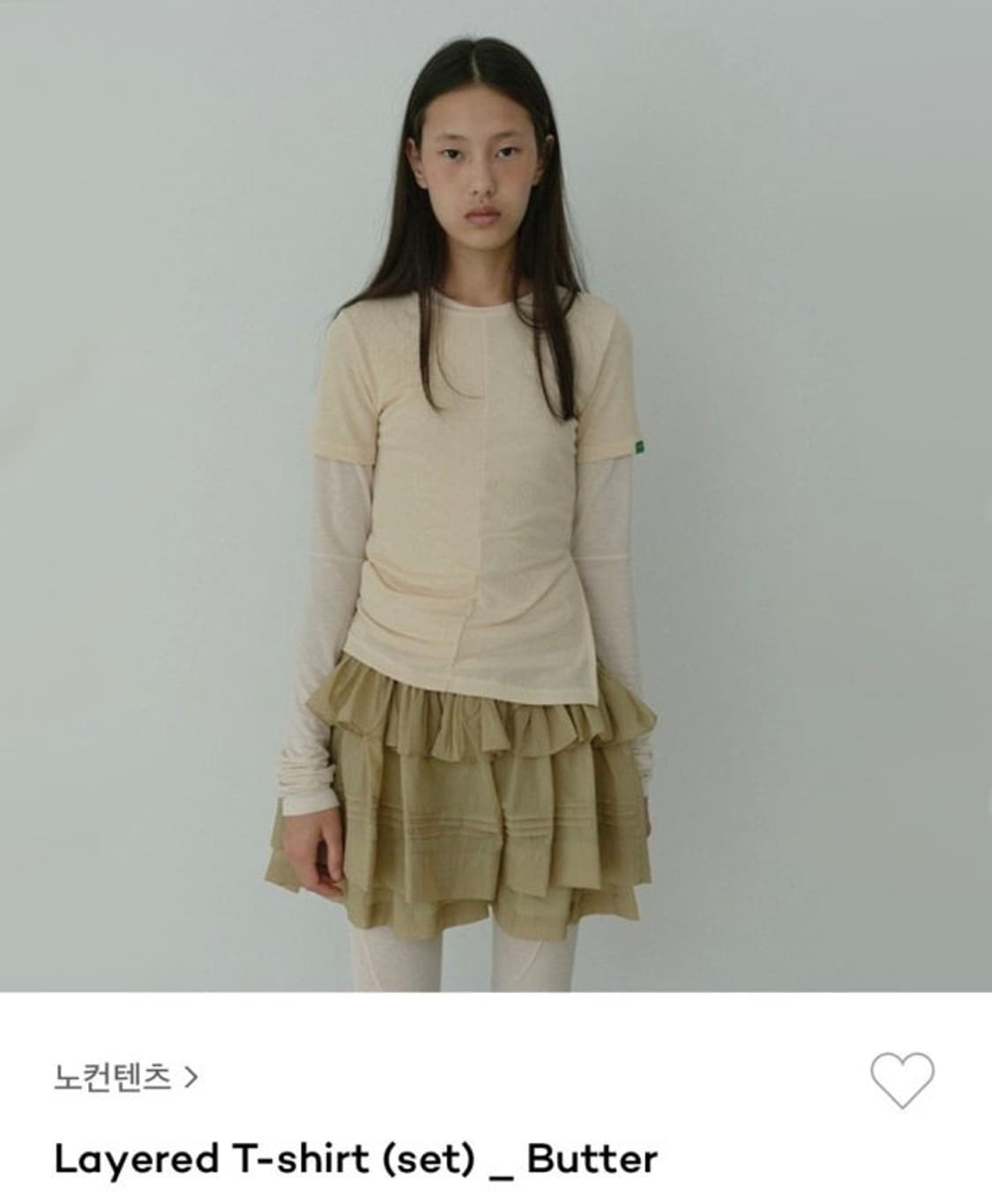 노컨텐츠 레이어드티 멜란지그레이 새상품 상품이미지1