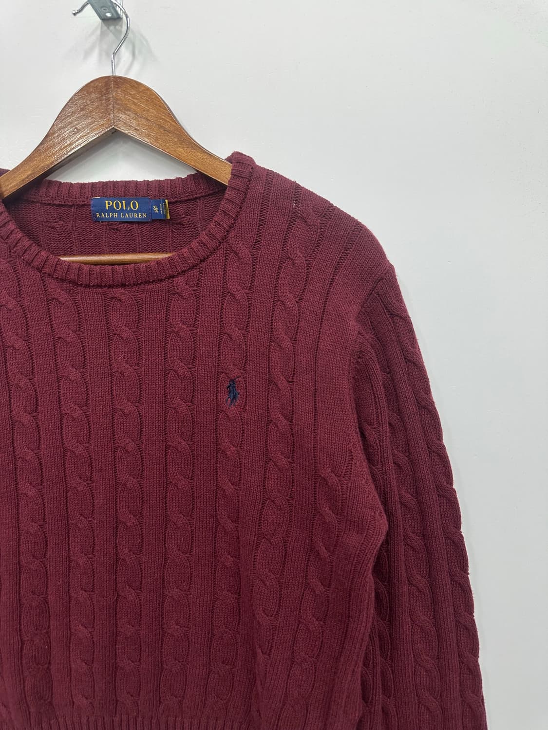 폴로 버건디 니트  상품이미지3