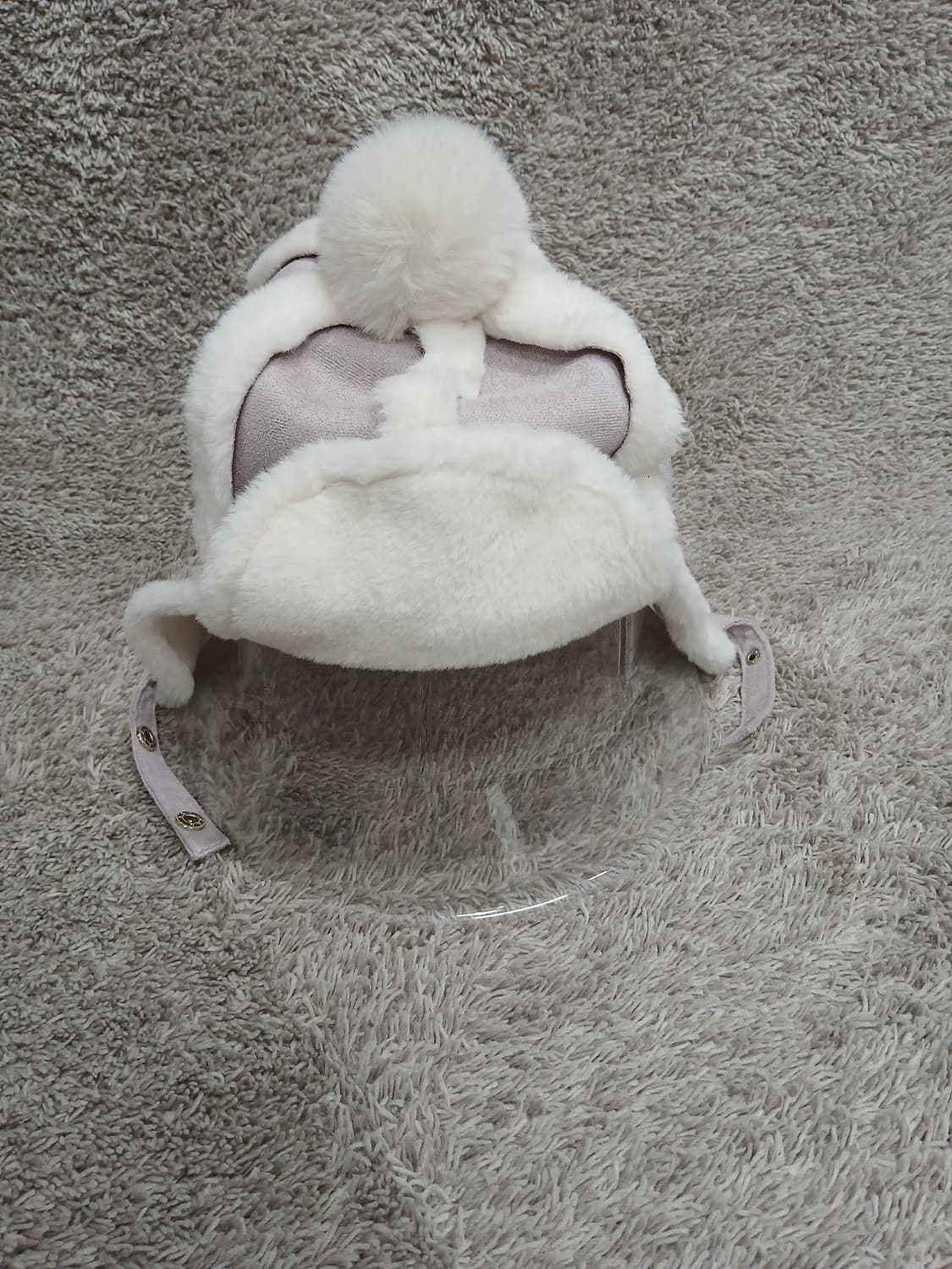 귀달이 바이올렛 화이트 겨울 모자 상품이미지2