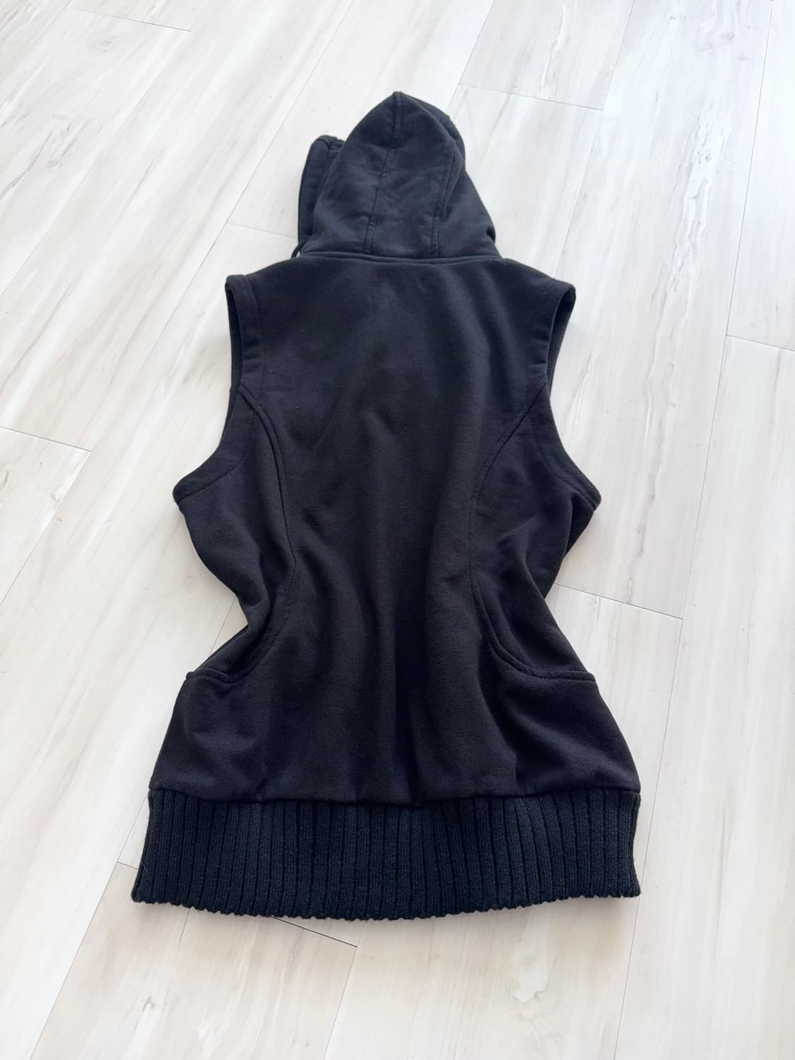 Black zip-up vest 상품이미지3