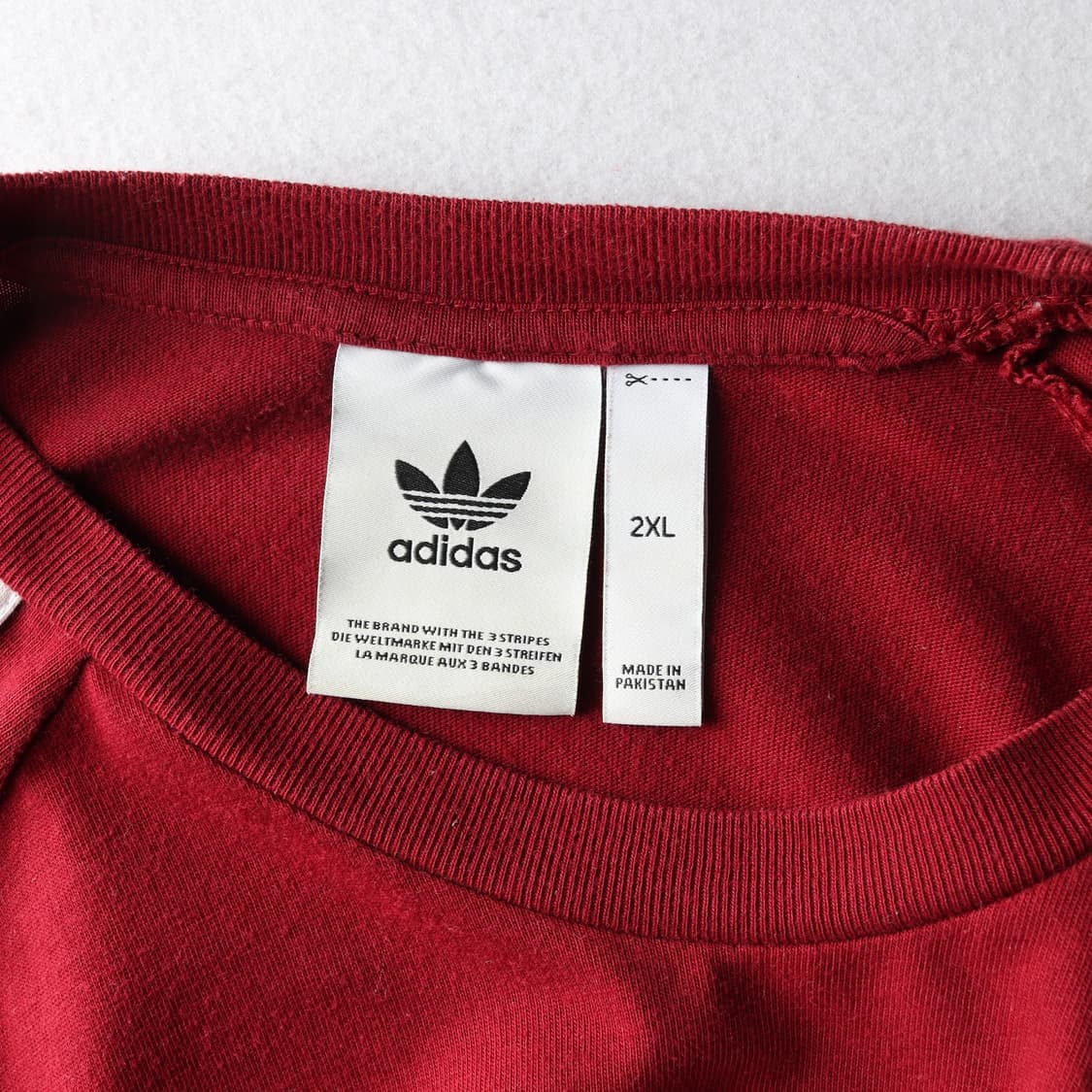 ADIDAS 아디다스 오리지날 버건디 반팔 (L) 상품이미지5