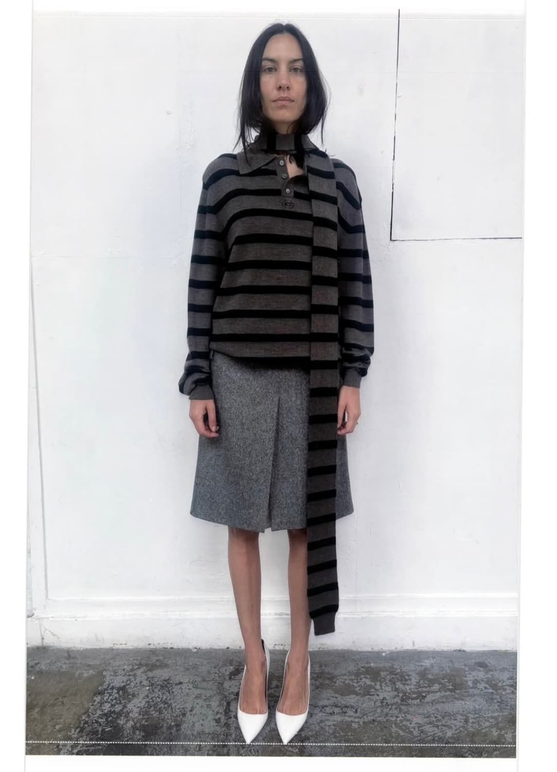 커미션 25fw 스트라이프 머플러 상품이미지2