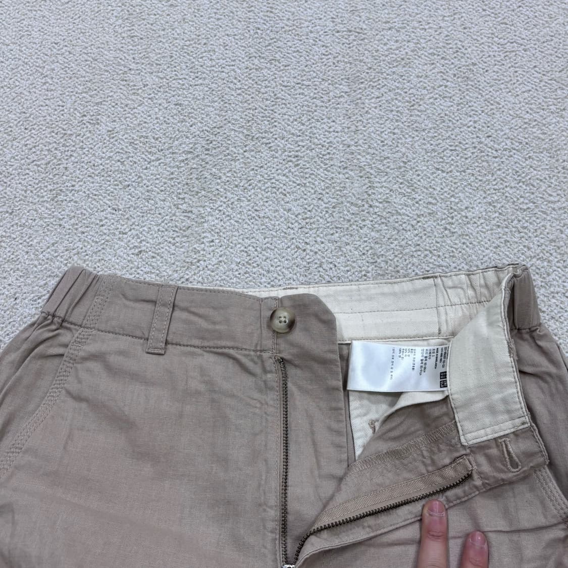 S 유니클로 와이드 코튼 밴딩 팬츠 0415E 상품이미지4