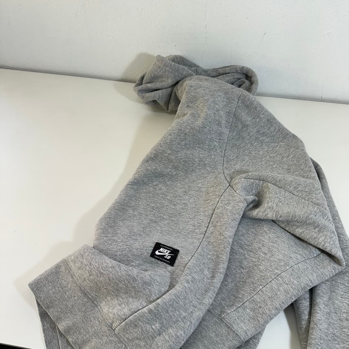 M 나이키SB 그레이 빅로고 코튼 후드티 상품이미지3