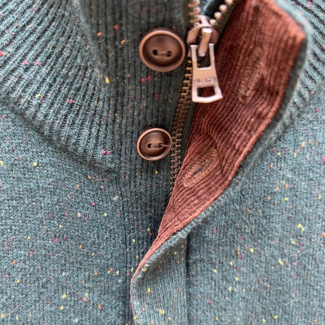 타미힐피거 코듀로이 팔꿈치 패치 니트 집업 상품이미지4