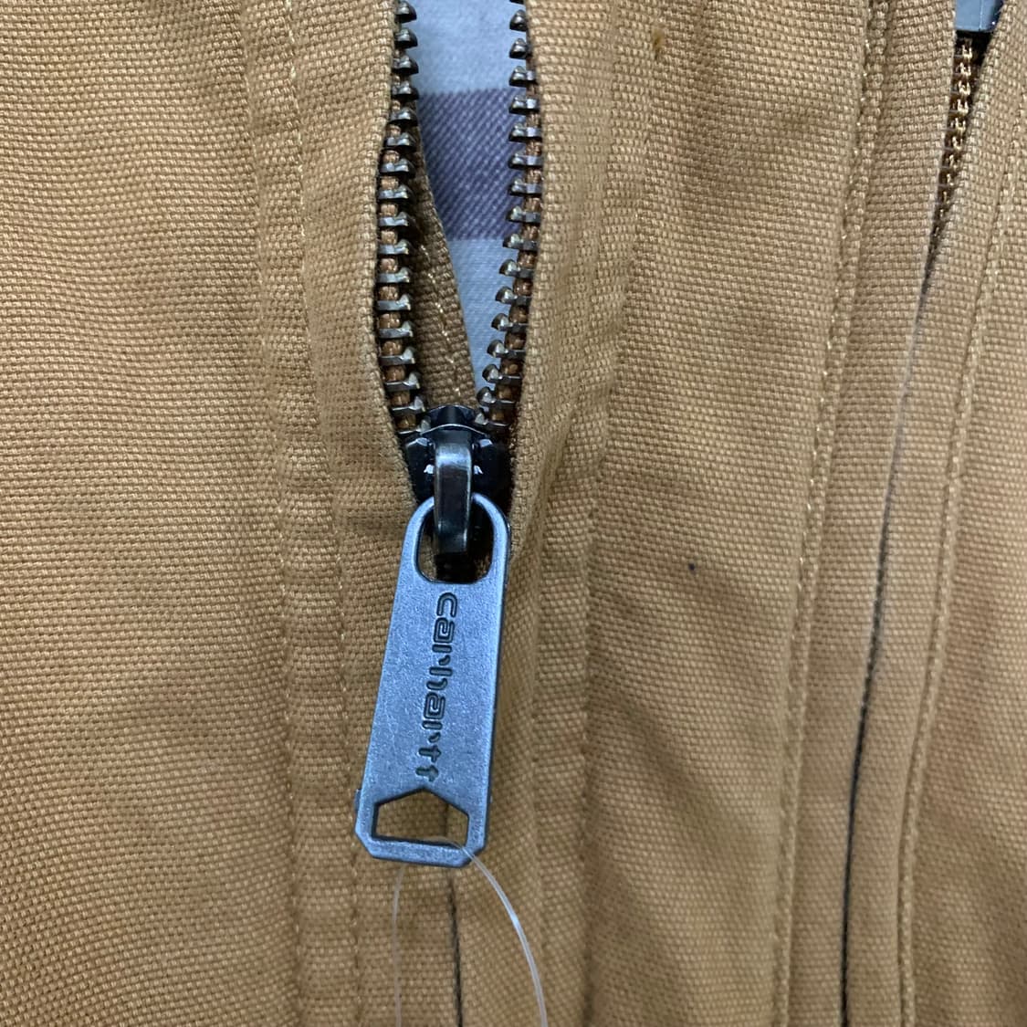 칼하트 빈티지 배색 카라 자켓 카멜 브라운 2XL XXL 루즈핏 상품이미지3