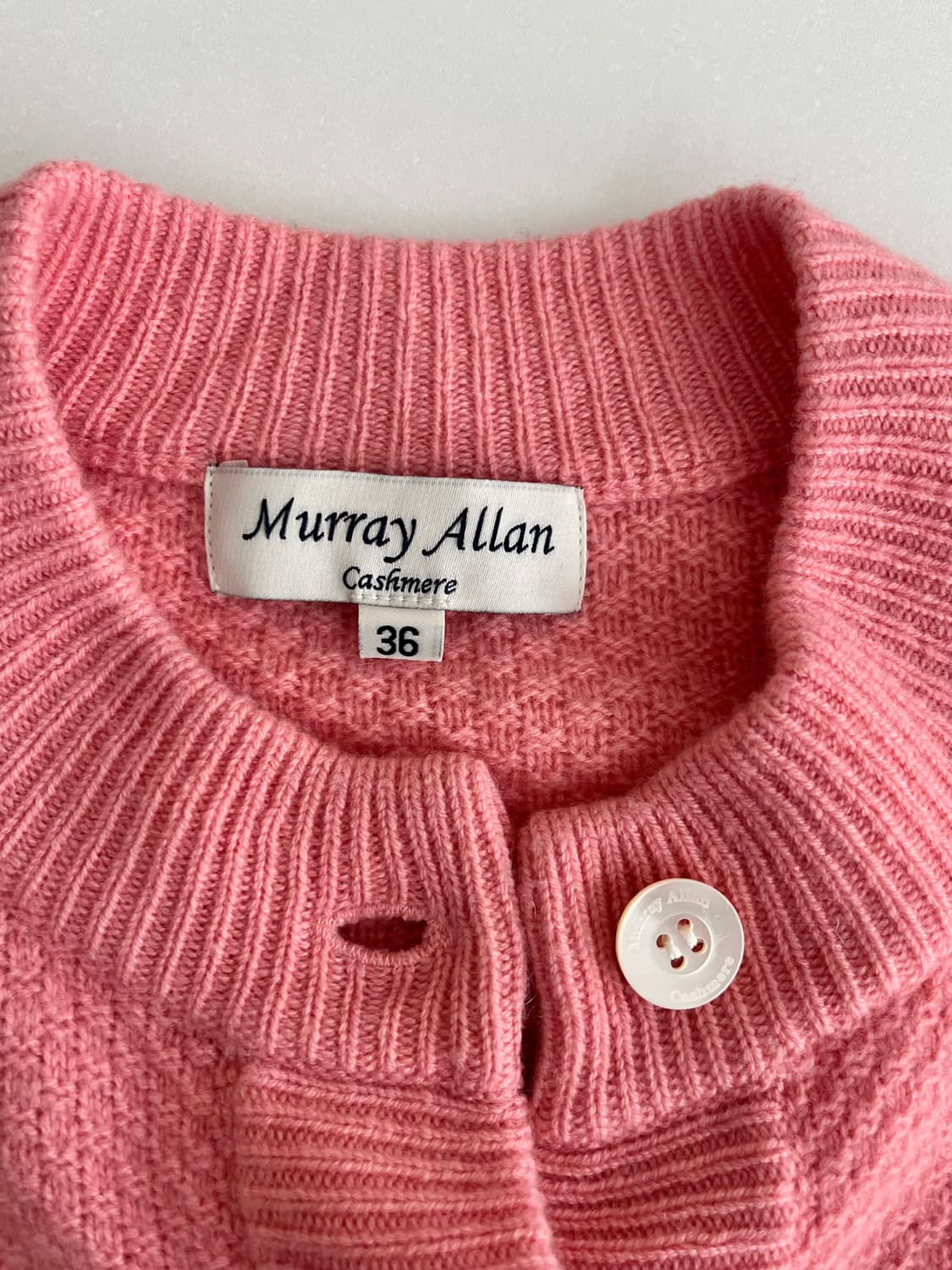 36) 머레이알란 Murray Allan 캐시미어 가디건 핑크 상품이미지4