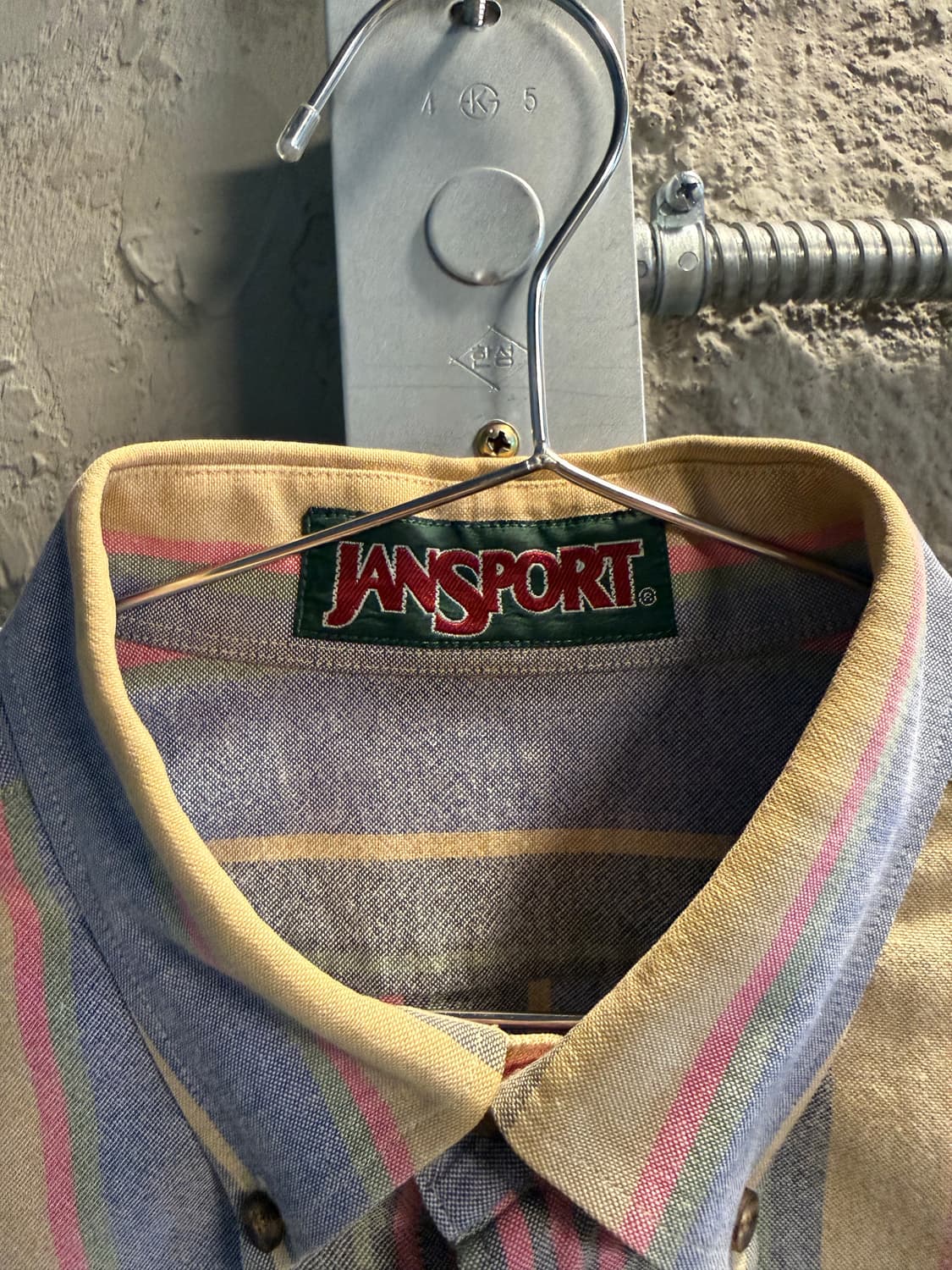 L 잔스포츠 JANSPORT 멀티 스트라이프 반팔 셔츠 멀티컬러 상품이미지5