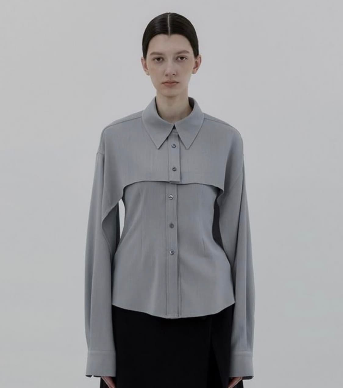 트리밍버드 볼레로 셔츠 스카이 블루 상품이미지1