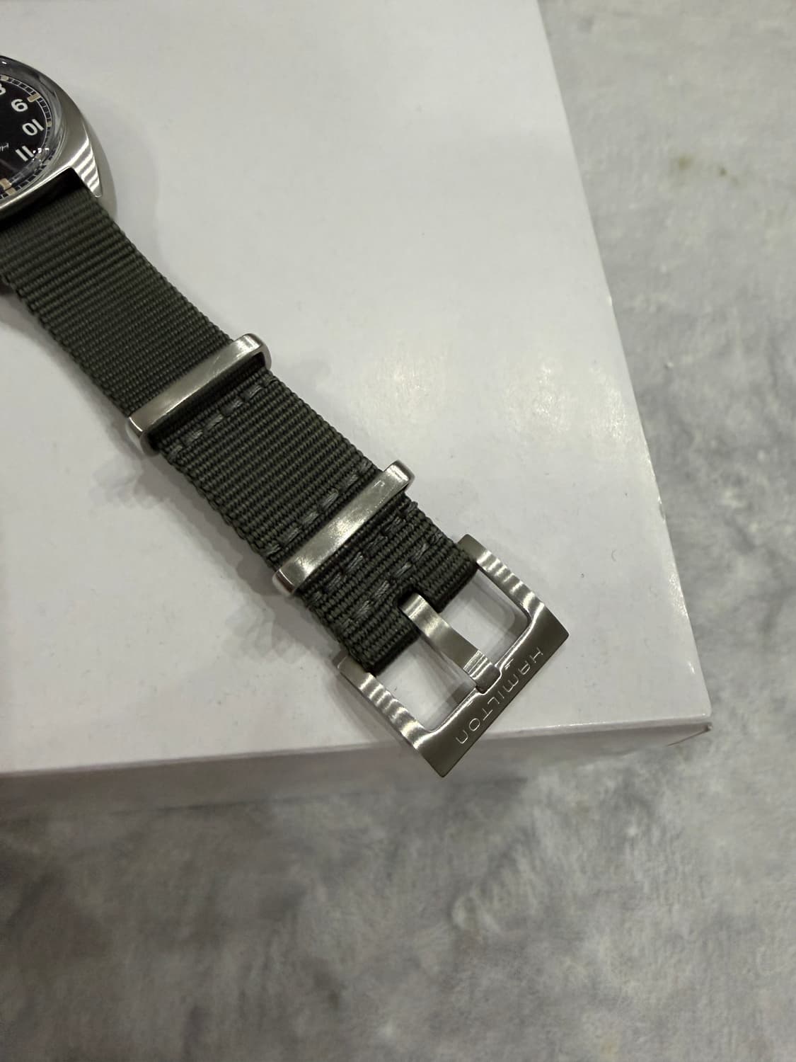 [OS] 해밀턴 W10 카키 에비에이션 파일럿 파이오니어 메카니컬  상품이미지3