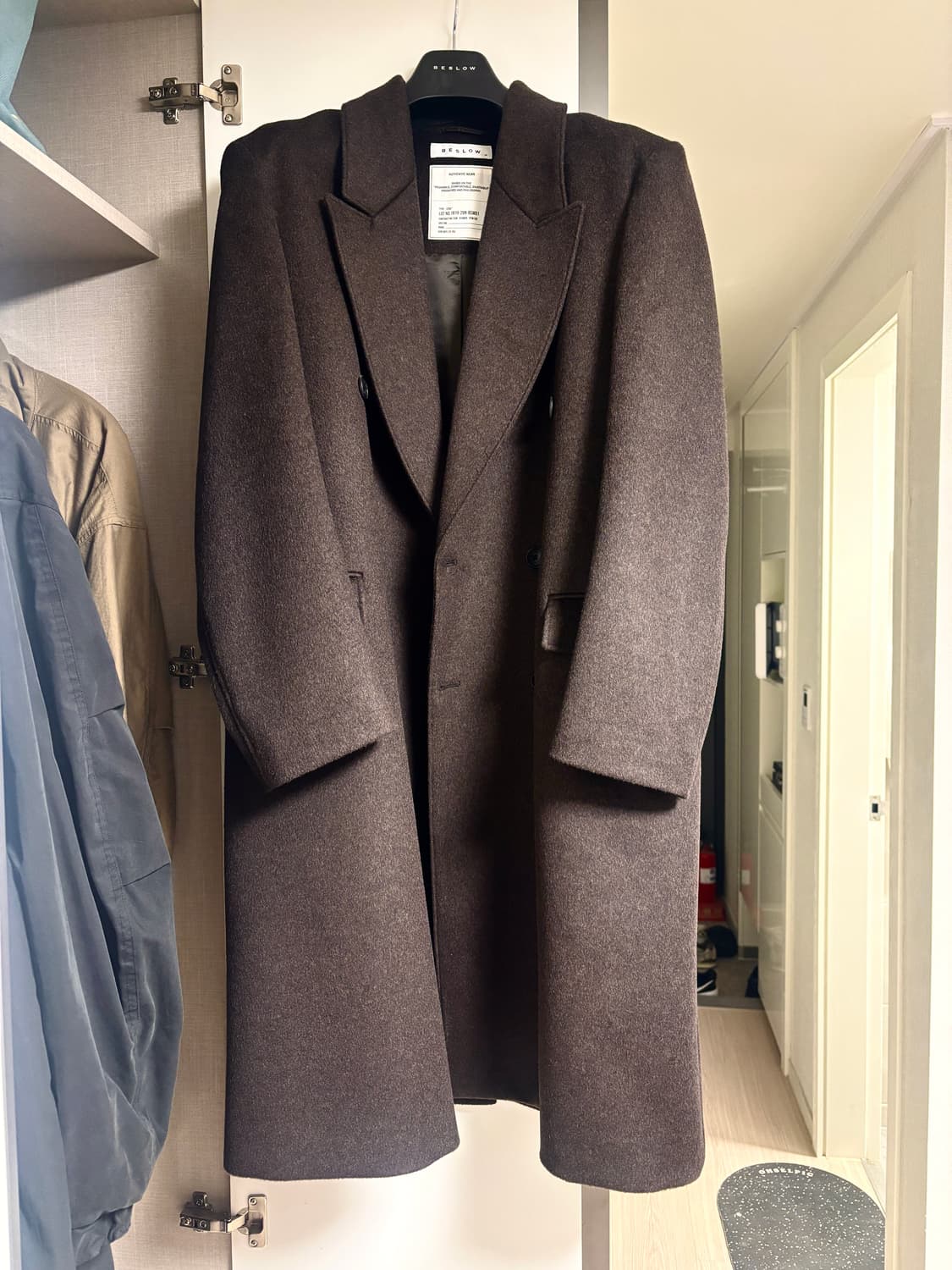 비슬로우 브라운 더블 코트 M사이즈 상품이미지1