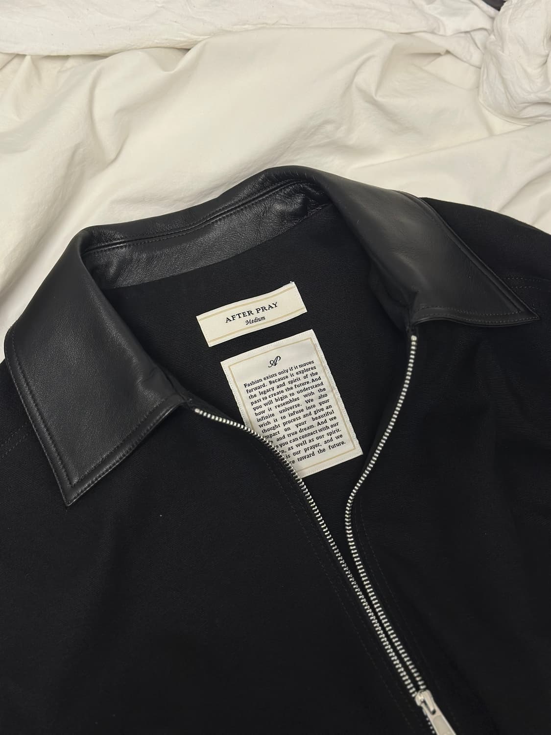 애프터프레이 램스킨카라 코튼 블루종 M 상품이미지4