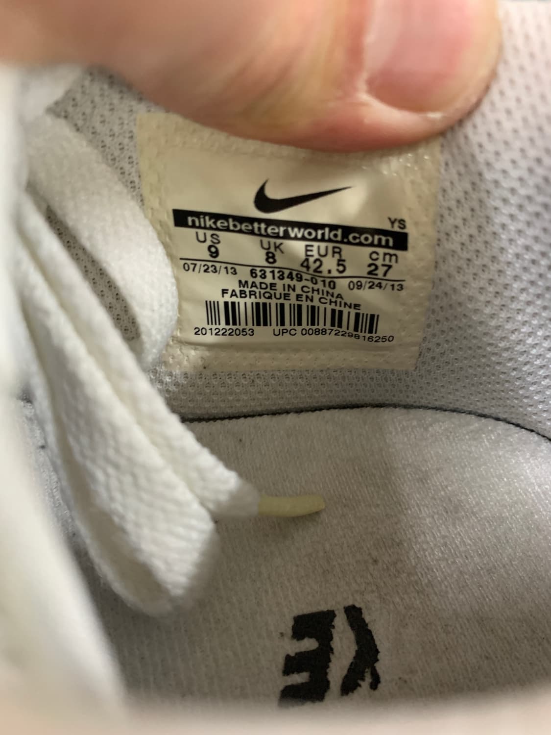 나이키 반달 로우 프리미엄 블랙화이트 270 상품이미지9