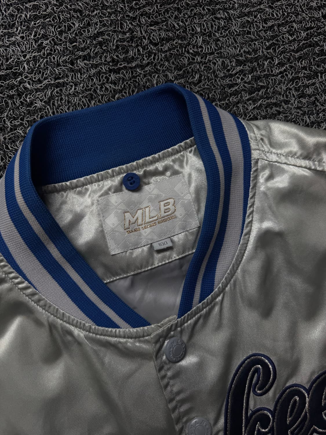 00s MLB 뉴욕 양키스 빅로고 사틴 메탈 바시티 자켓 898 상품이미지4