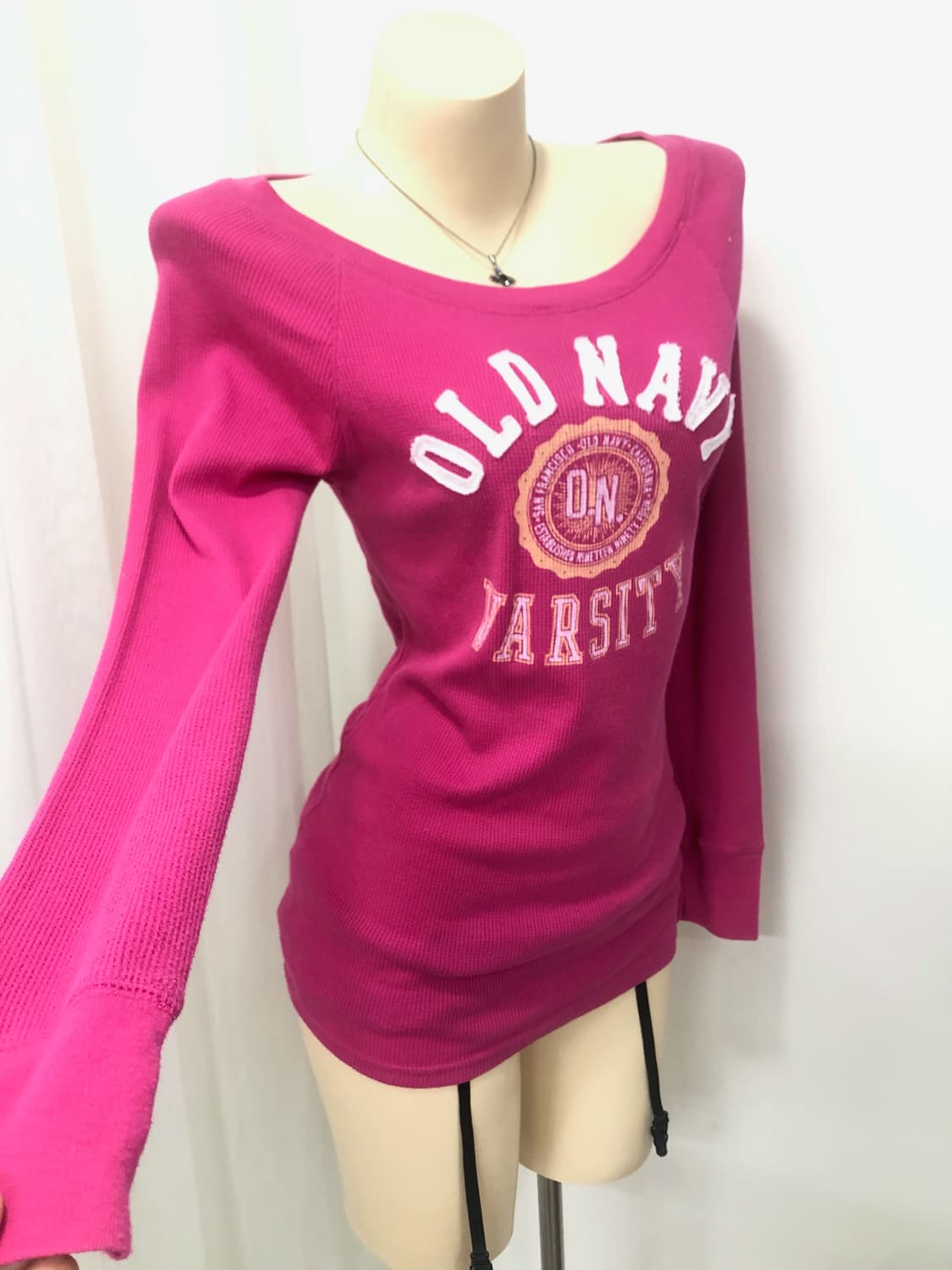 hot pink lettering ribbed long sleeve 상품이미지4