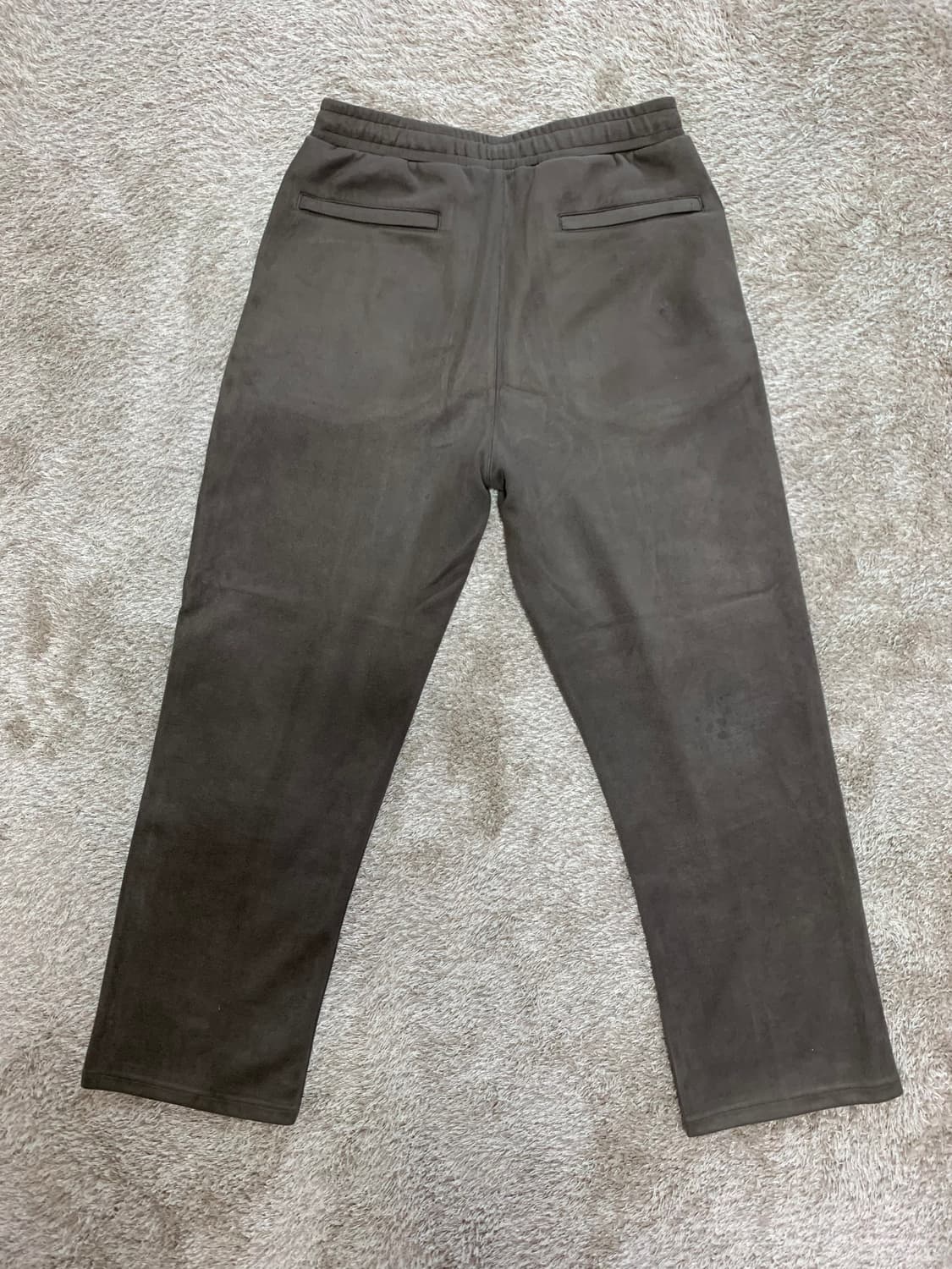 beams 빔즈  훼이크스웨이드 스트레이트 팬츠  브라운 M 사이즈  상품이미지2