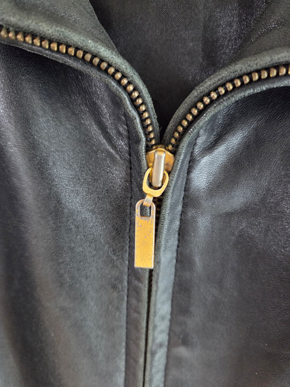 LNR 빈티지 하이넥 양가죽 레더 자켓 상품이미지5