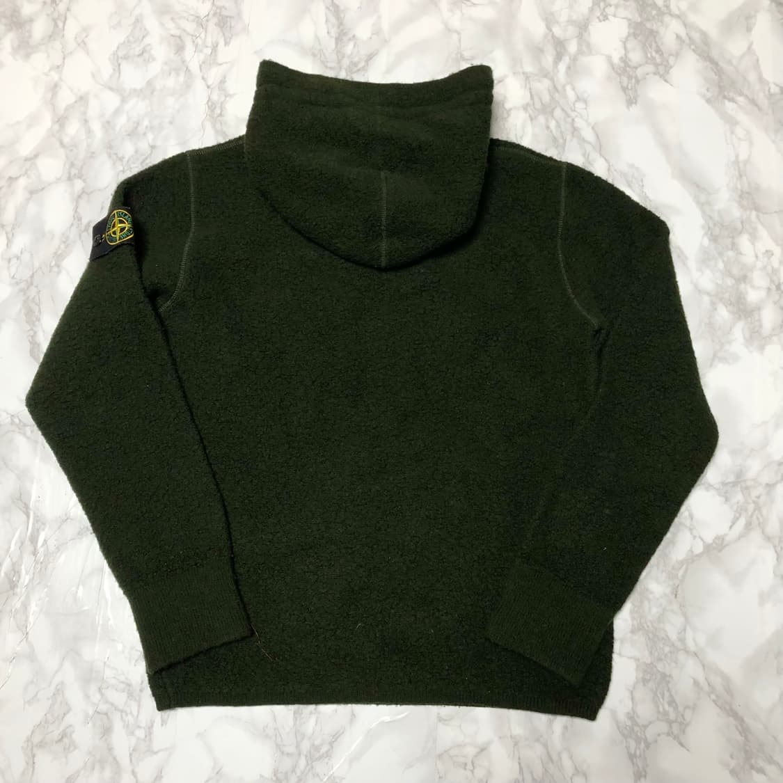 스톤아일랜드 후드티 양모 니트 희귀 다크카키 상품이미지3