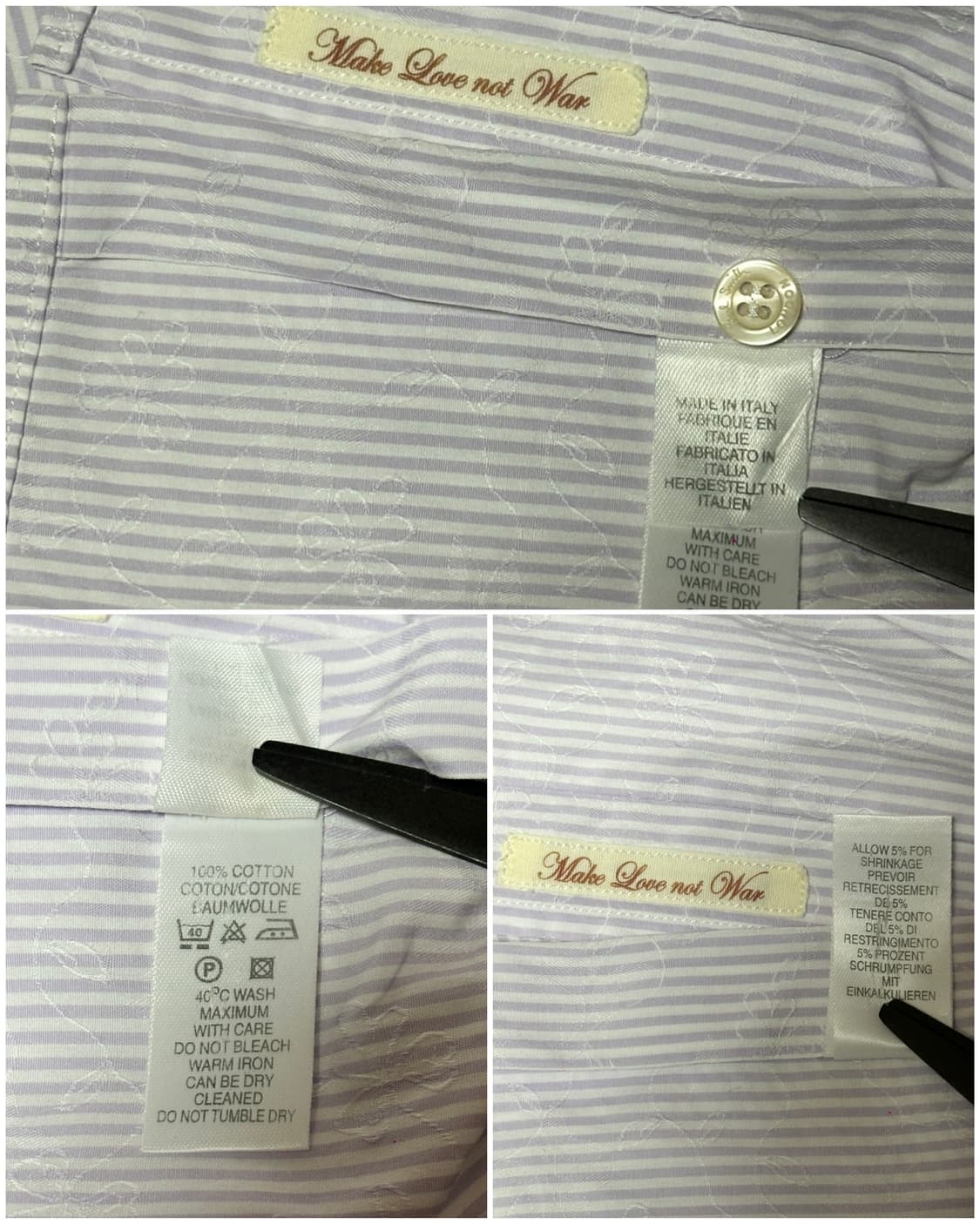 폴스미스 자수 스트라이프셔츠 16 1/2 42/105 라벤더 상품이미지5