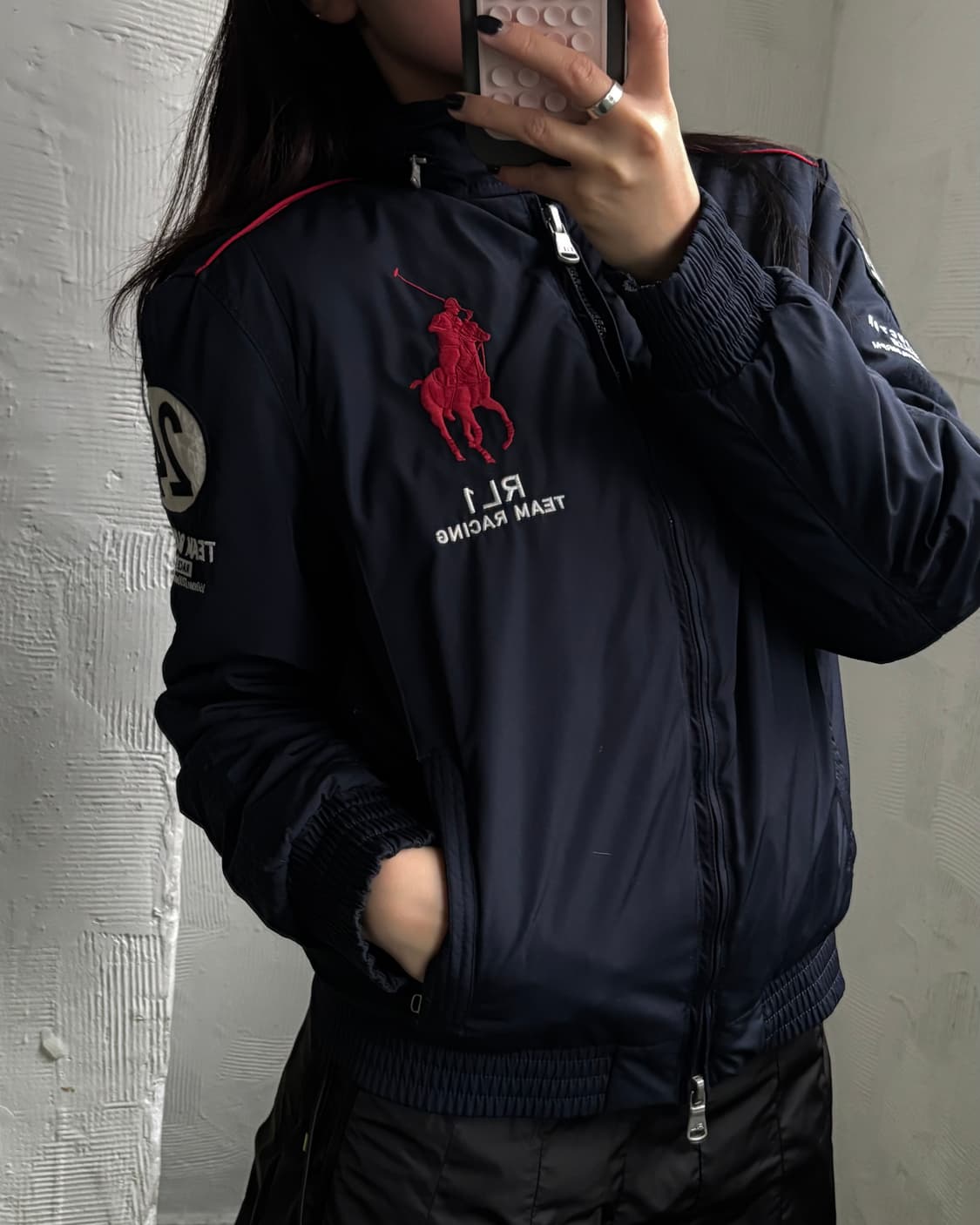 Polo 폴로 랄프로렌 빅포니 성조기 자수 레이싱 봄버자켓 상품이미지9