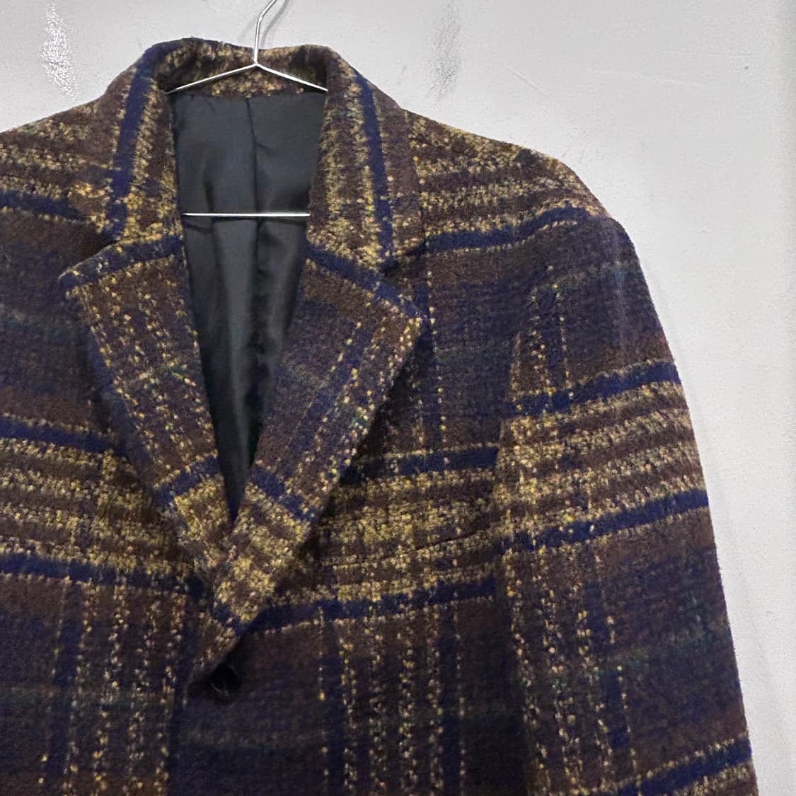 포맨이즘 울 모직 멀티컬러패턴 롱코트 상품이미지1