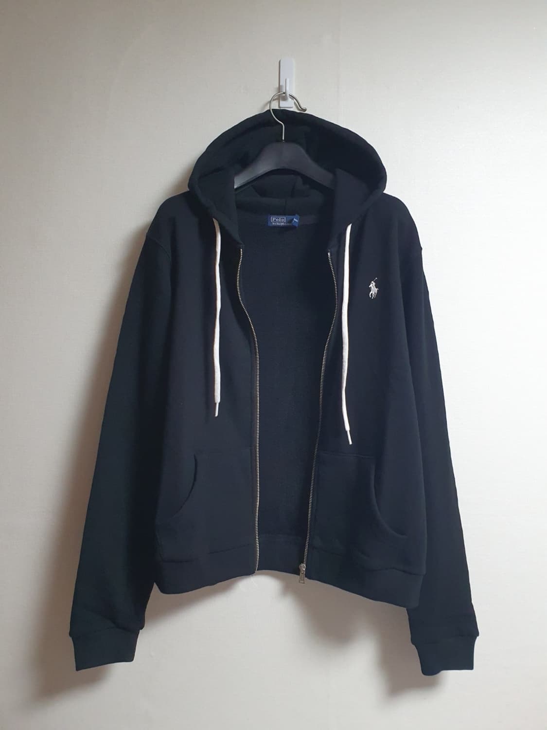 🖤 폴로 포니자수 후드집업 블랙 M 상품이미지4