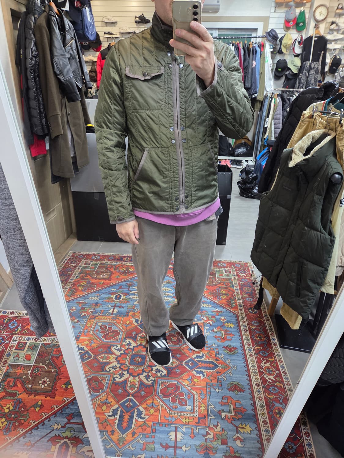 후아유 나일론 방풍 누빔 자켓 xl 상품이미지6