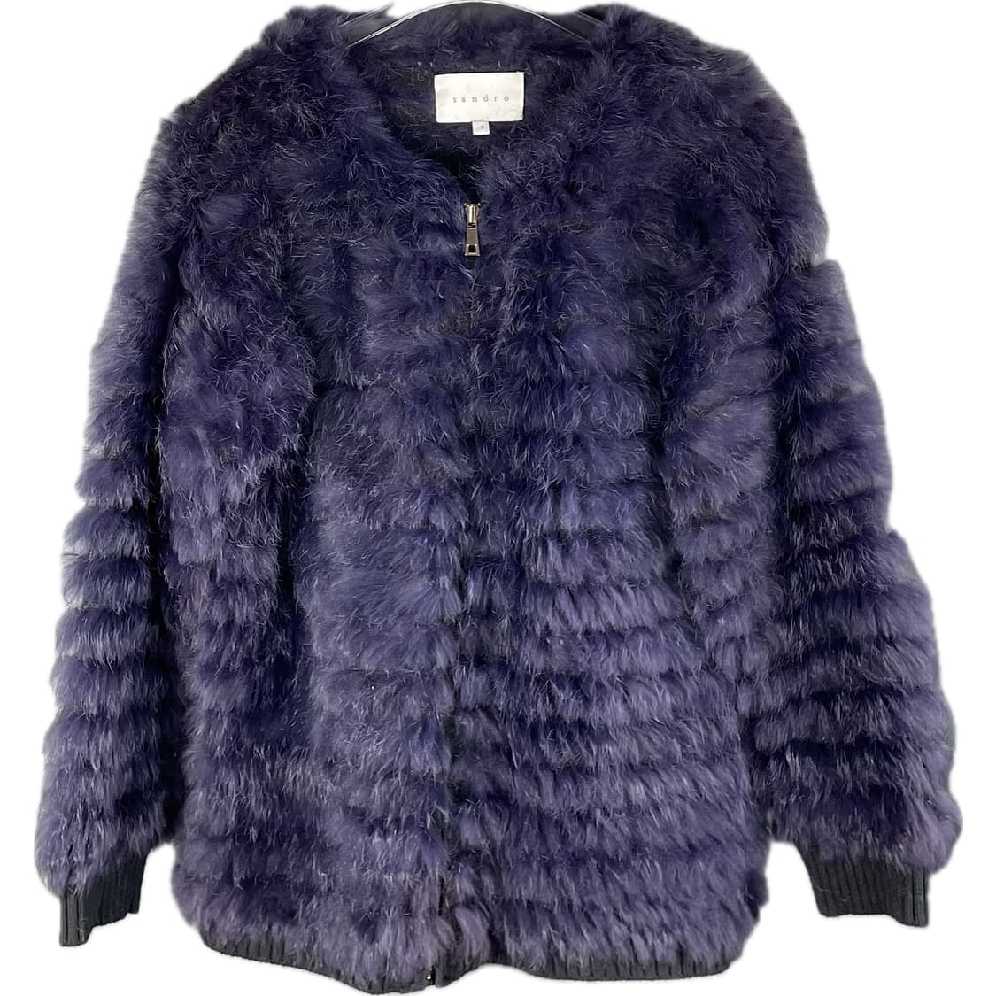 [1] 산드로 래빗 퍼 니트 바이커자켓 상품이미지1