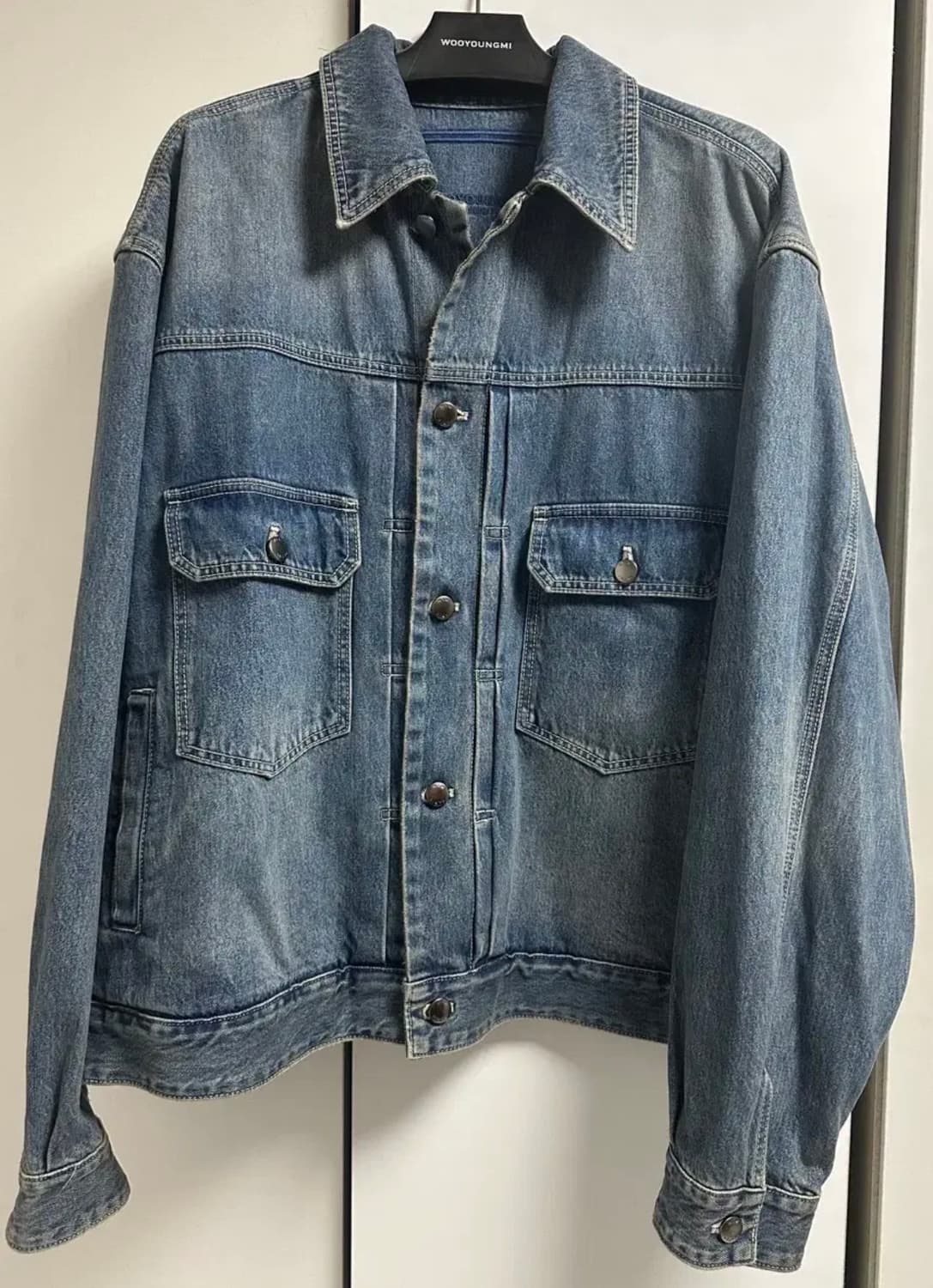 (50) 우영미 24FW 블루 레귤러 데님 자켓 상품이미지3