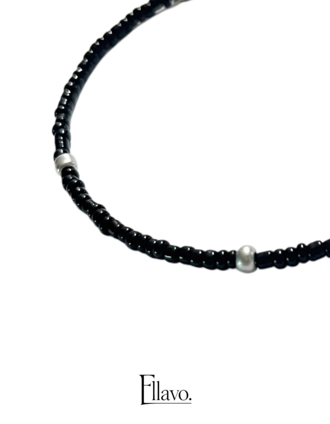 Ellavo simple black bead bracelet 상품이미지3