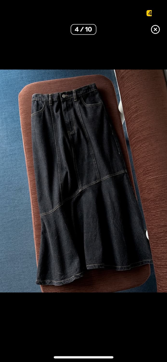 vintage denim skirt  상품이미지4