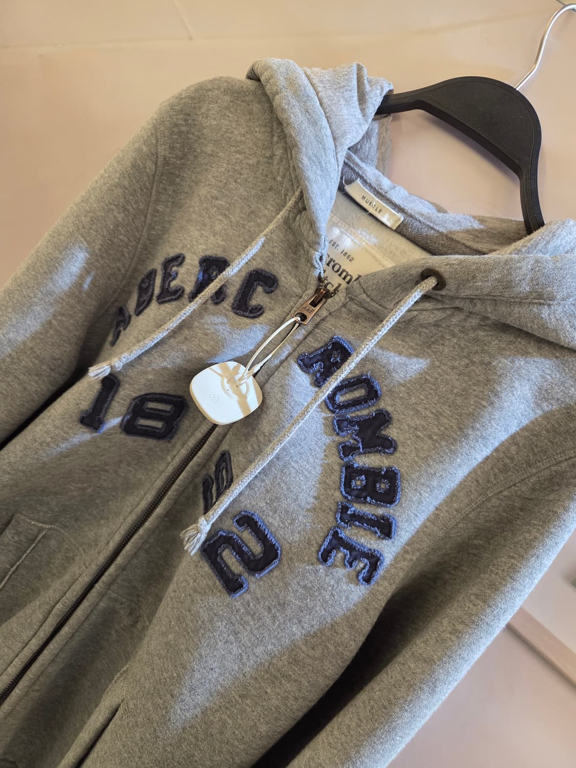 아베크롬비 그레이 오버핏 후드집업 상품이미지1