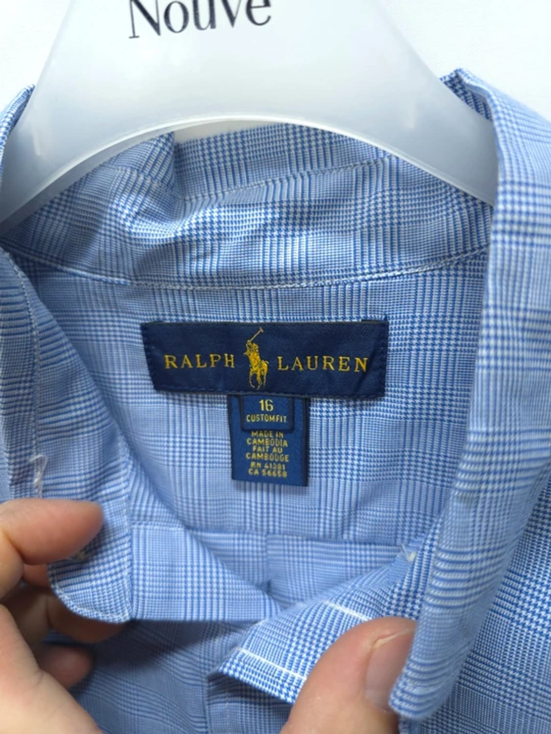 폴로 랄프로렌 여성 커스텀핏 블루 체크 셔츠(55) 상품이미지5