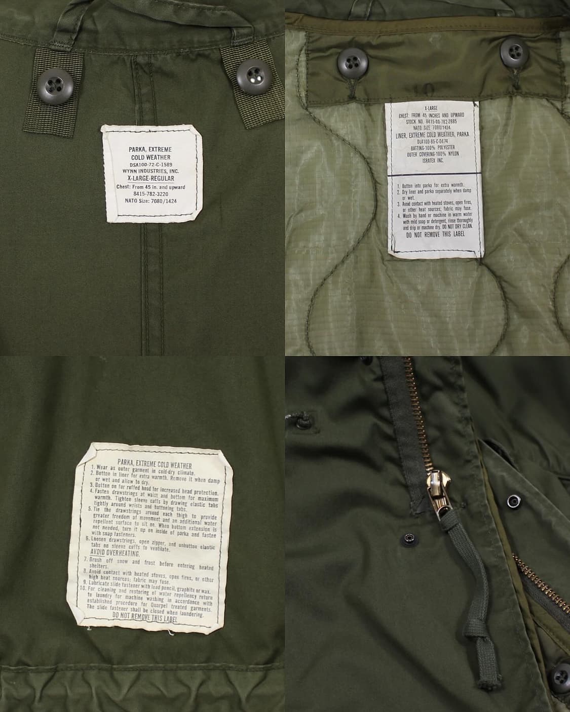 1970s US Army 미군 M-65 피쉬테일 파카 개파카 밀리터리 상품이미지6