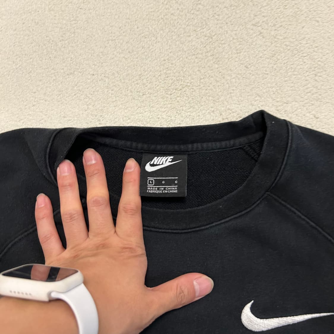 Nike double swoosh black sweatshirt 상품이미지8