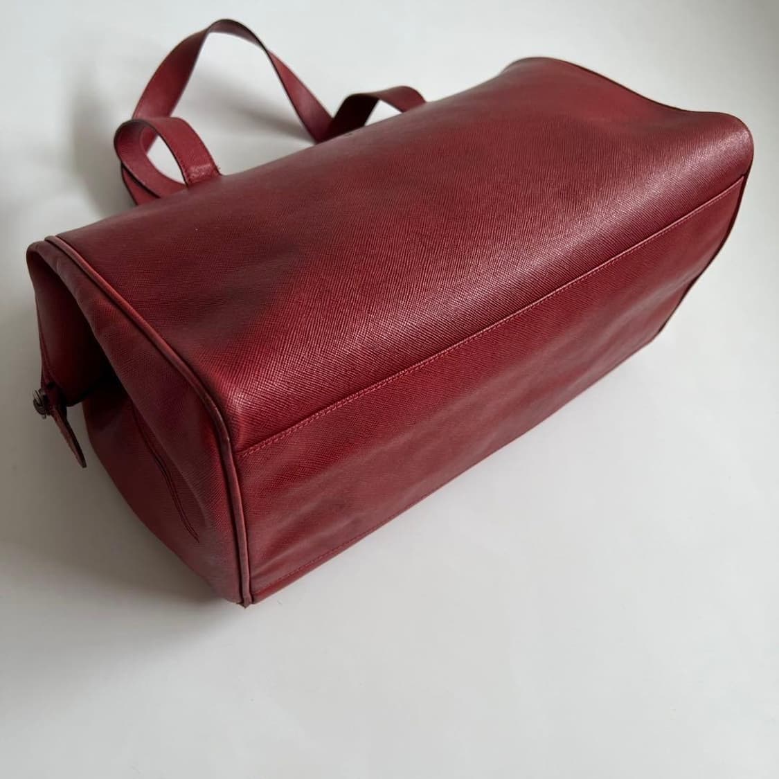 프라다 사피아노 레더 y2k 보스톤백 레드 상품이미지5