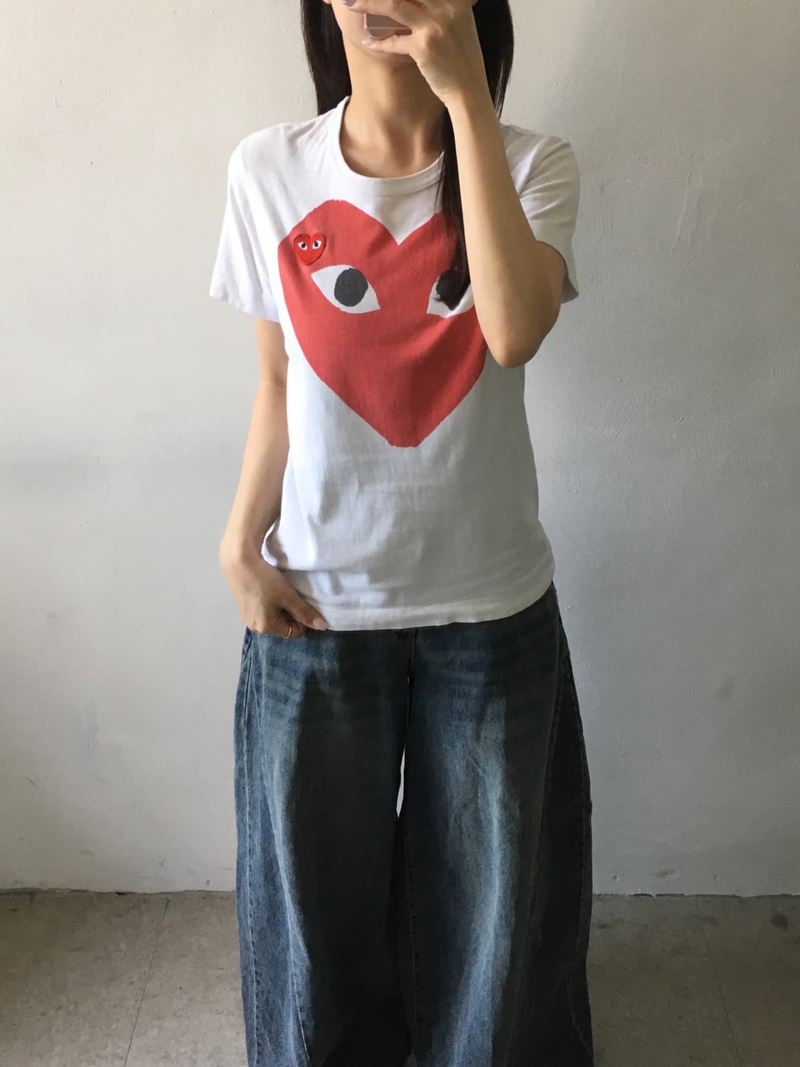 꼼데가르송 더블로고 반팔티 상품이미지1