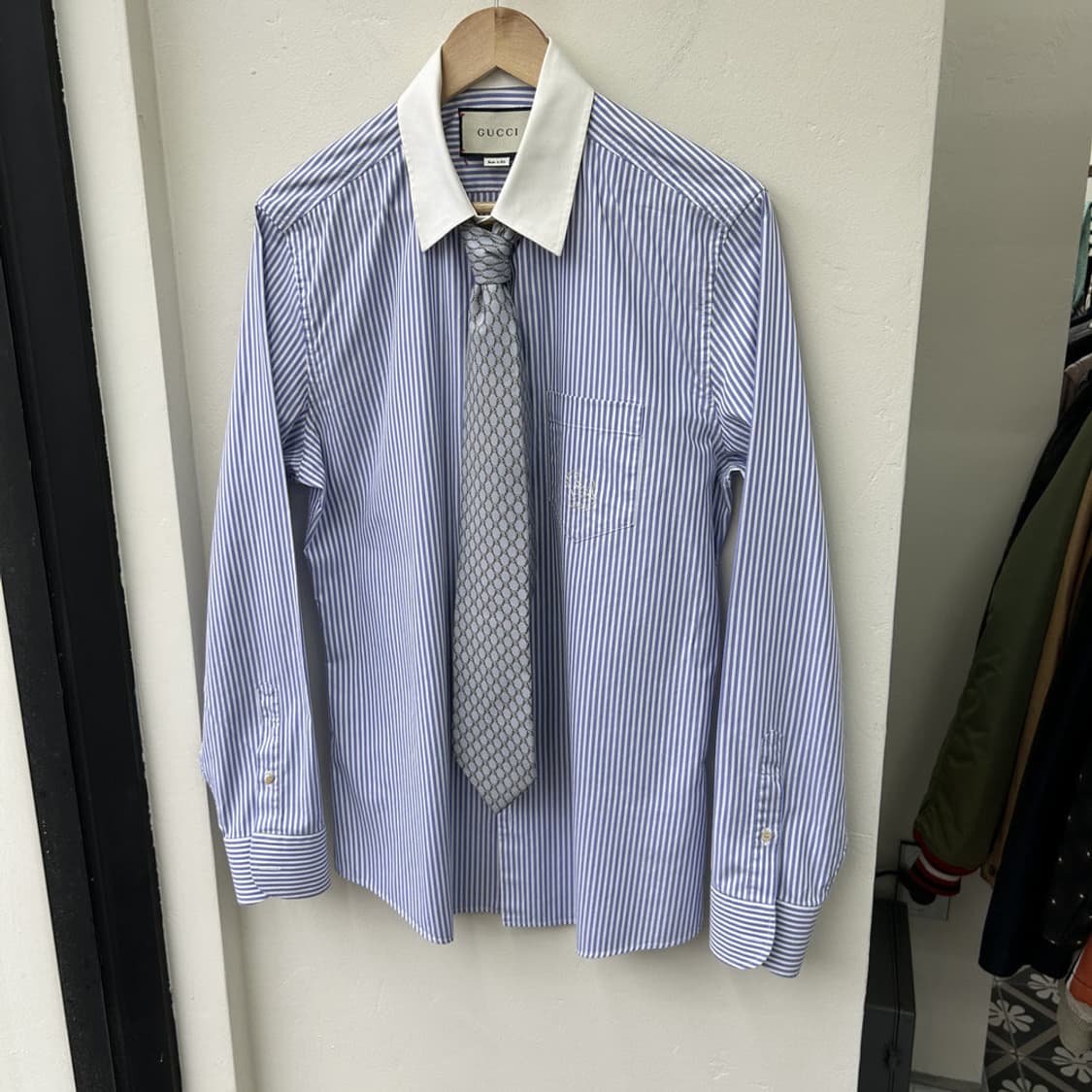 16162 - 구찌 스티치 로고 스트라이프 셔츠 상품이미지2