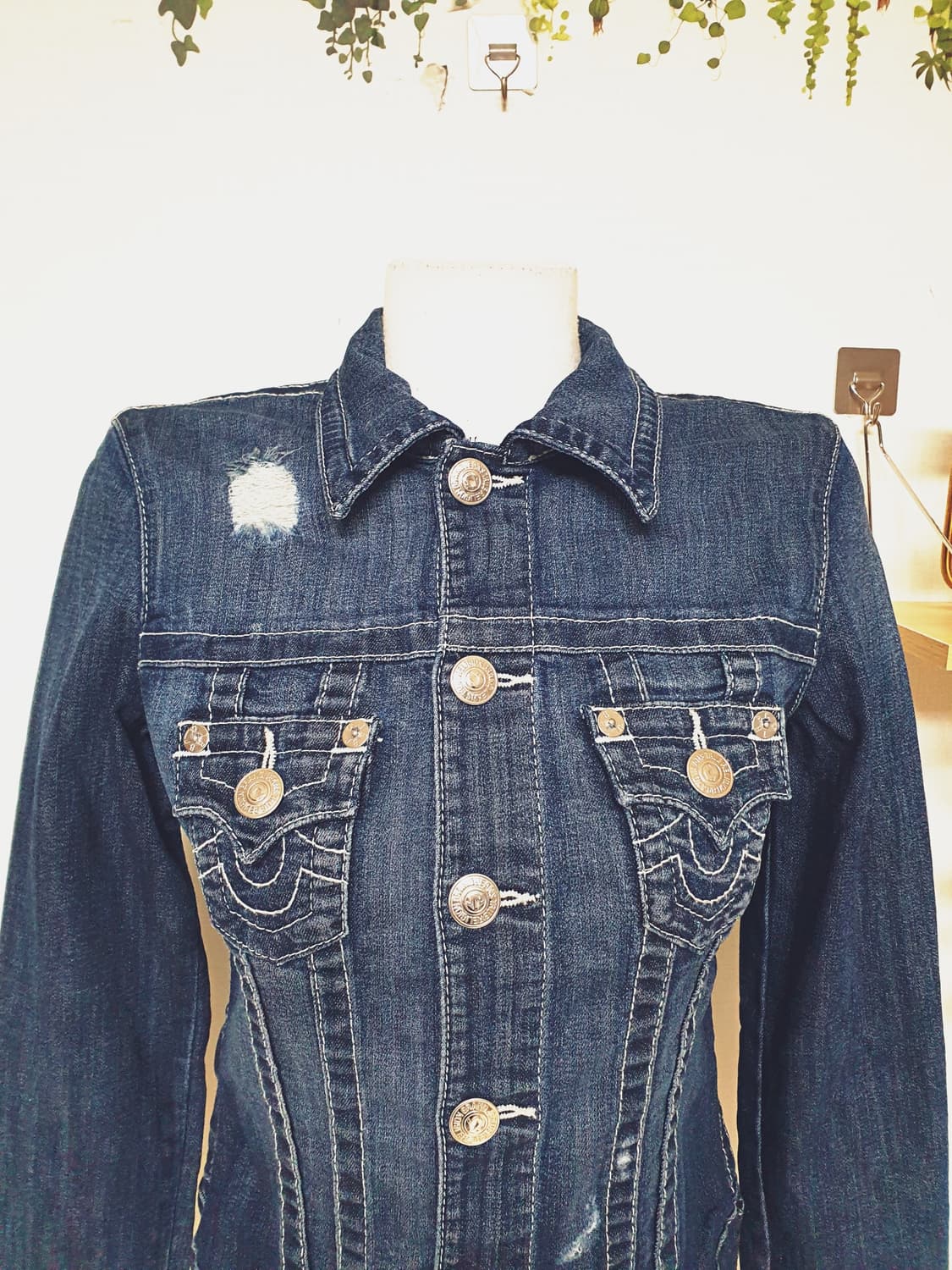 트루릴리젼 정품 데님자켓 44 진청 XS 상품이미지2