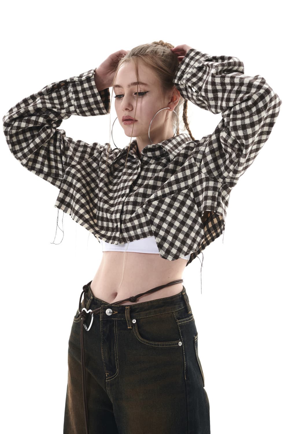 게이트리스 체크 포켓셔츠 상품이미지4