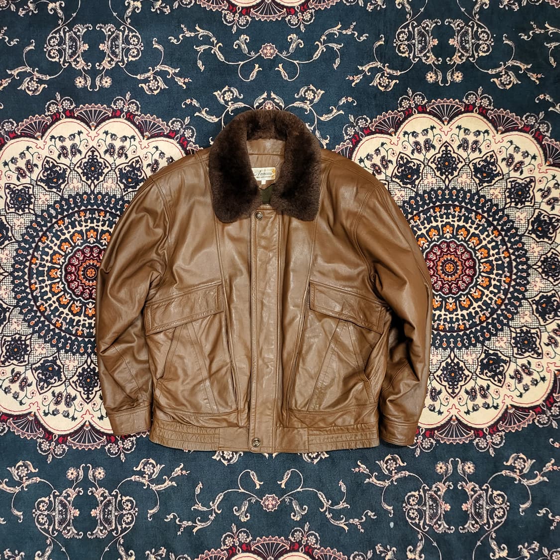 90s 레더 자켓 (EEL) 상품이미지1