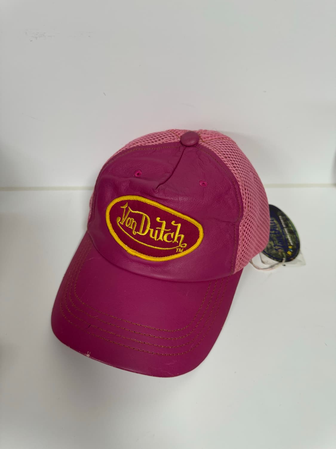 본더치 Von Dutch 레더 메쉬캡 모자 상품이미지2