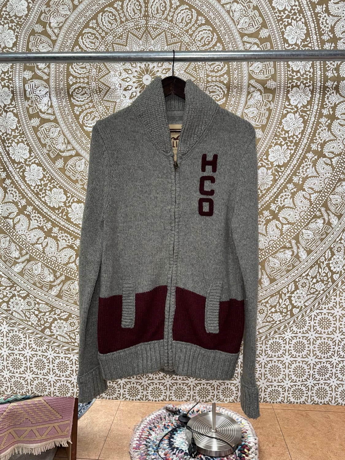 홀리스터 빈티지 숄카라 니트집업 자켓  상품이미지3