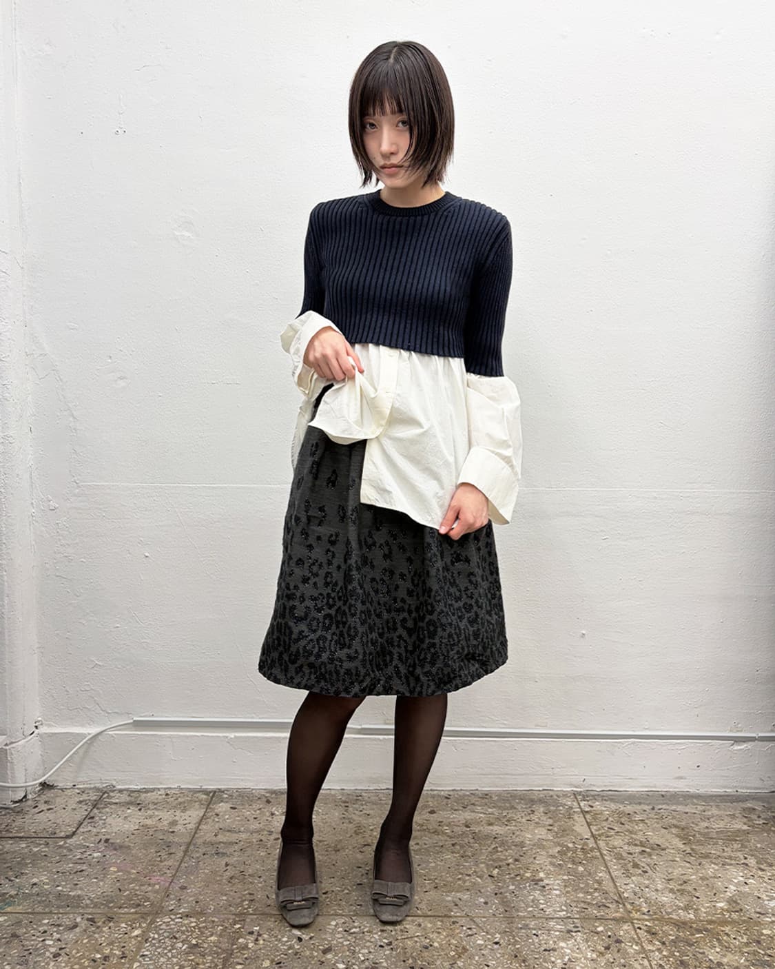 겐조 하이브리드 셔츠 니트 탑 상품이미지5